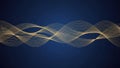 Golden wave pattern on dark background Royalty Free Stock Photo