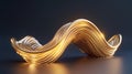 A golden wave shape emitting orange and red light, symbolizing passion, warning, and raw energy. Royalty Free Stock Photo