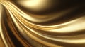 Golden Waves: An Abstract Texture of Luxurious, Shiny Fabric Background Royalty Free Stock Photo
