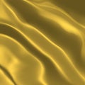 Golden wavy fabric background. Beautiful gold silk Royalty Free Stock Photo