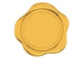 Golden wax seal Royalty Free Stock Photo