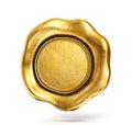 Golden wax seal Royalty Free Stock Photo