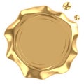 Golden wax seal Royalty Free Stock Photo