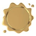 Golden wax seal