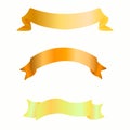 Golden Web Ribbons Set. Flags. Vector Illustration Royalty Free Stock Photo