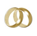 Golden wedding bands