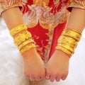 Golden wedding bangles