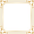 Golden wedding frame for wedding invitation purpose