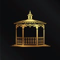 Golden Wedding gazebo logo image Royalty Free Stock Photo