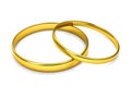 Golden wedding rings