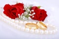 Golden wedding rings Royalty Free Stock Photo