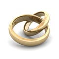 Golden wedding rings Royalty Free Stock Photo