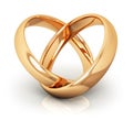 Golden wedding rings