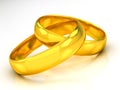 Golden wedding rings