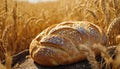 Golden Wheat and Bread Royalty Free Stock Photo