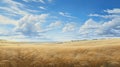 Midwest Grassland: A Realistic Rendering Of A Windy Knoll