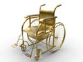 Golden wheel chair