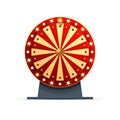 Golden wheel of fortune illustration, isolated on white