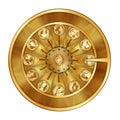 Golden wheel fortune sign zodiac