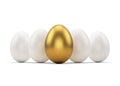 Golden And White Eggs On White Royalty Free Stock Photo