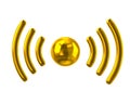 Golden wifi icon