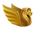 Golden winged lion Royalty Free Stock Photo