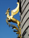 Golden Winged Springbok Sculpture Royalty Free Stock Photo