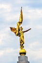 Golden Winged Victory Statue Army Memorial Washington DC Royalty Free Stock Photo