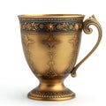Golden winner cup on a white background