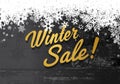 Golden winter sale illustration template