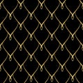 Golden wire seamless oriental scales pattern Royalty Free Stock Photo