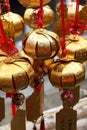Golden Wishing Bell in Buddhist Temple, Taiwan