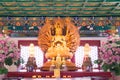 Golden Wood Statue of Guan Yin with 1000 hands