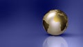 Golden world globe Royalty Free Stock Photo