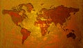 Golden World Map Royalty Free Stock Photo