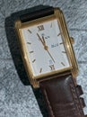 2 Golden wristwatch in roman letter Studio shot Lokgram