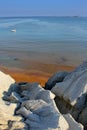 Golden xi beach in kefalonia island in greece Royalty Free Stock Photo