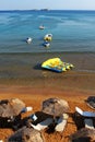 Golden xi beach in kefalonia island in greece Royalty Free Stock Photo