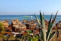 Golden xi beach in kefalonia island in greece Royalty Free Stock Photo