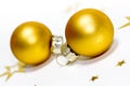 Golden xmas balls