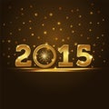 Golden 2015 year card presentation
