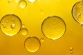 Golden yellow bubble oil