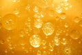 Golden yellow bubble oil droplet