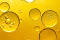 Golden yellow bubble oil