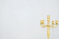 Golden yellow candle holder Royalty Free Stock Photo
