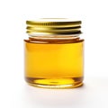 Golden Yellow Edible Oil on a white Background