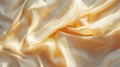 Golden yellow elegant flowing silk fabric background Royalty Free Stock Photo