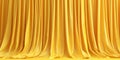 Golden Yellow Fabric Drape Texture Background for Design Projects Royalty Free Stock Photo