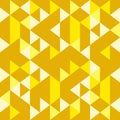 Golden yellow seamless geometric triangle pattern colorful