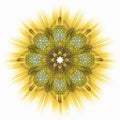 Golden yellow star ornamental tile